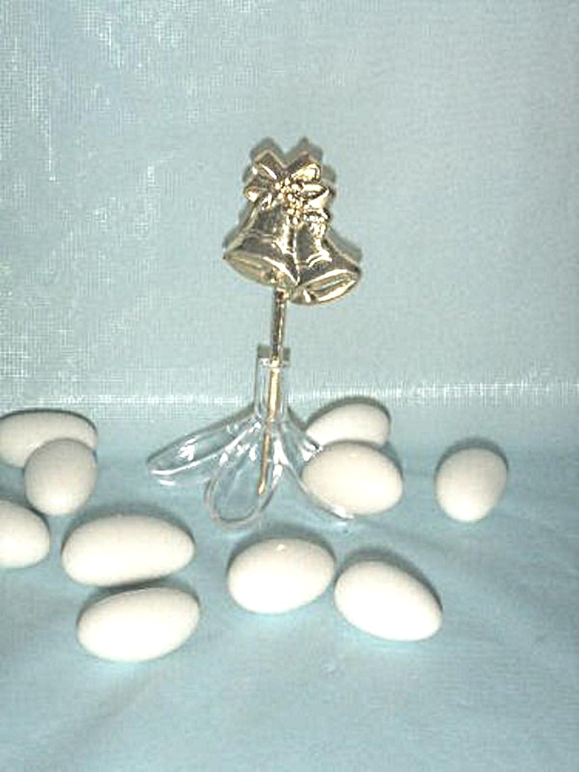 Party Favors Plus Gold Plastic Candy Holder with Bells Decorative Picks 24 Count