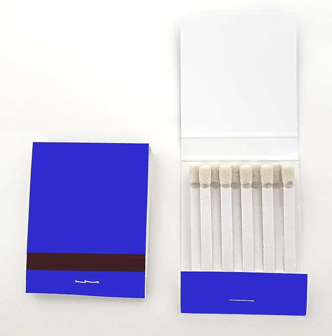 Party Favors Plus Royal Blue Matches 20 Strike Matchbooks 50-Pack