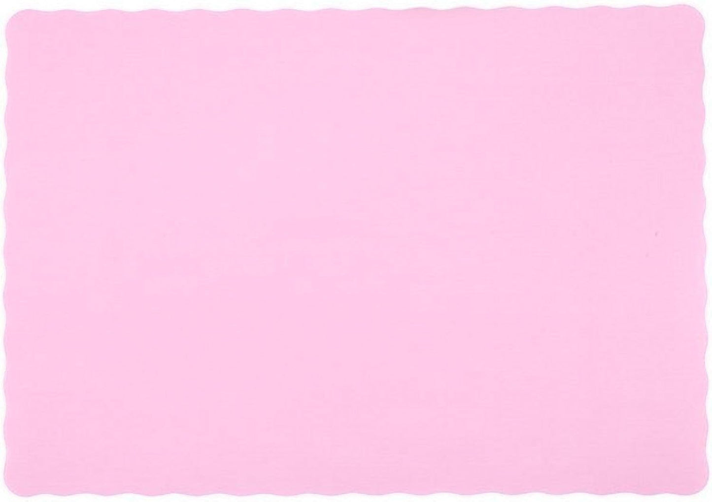 Party Favors Plus Pink Paper Placemats Scalloped Edge 10x14 Inches 50 Count