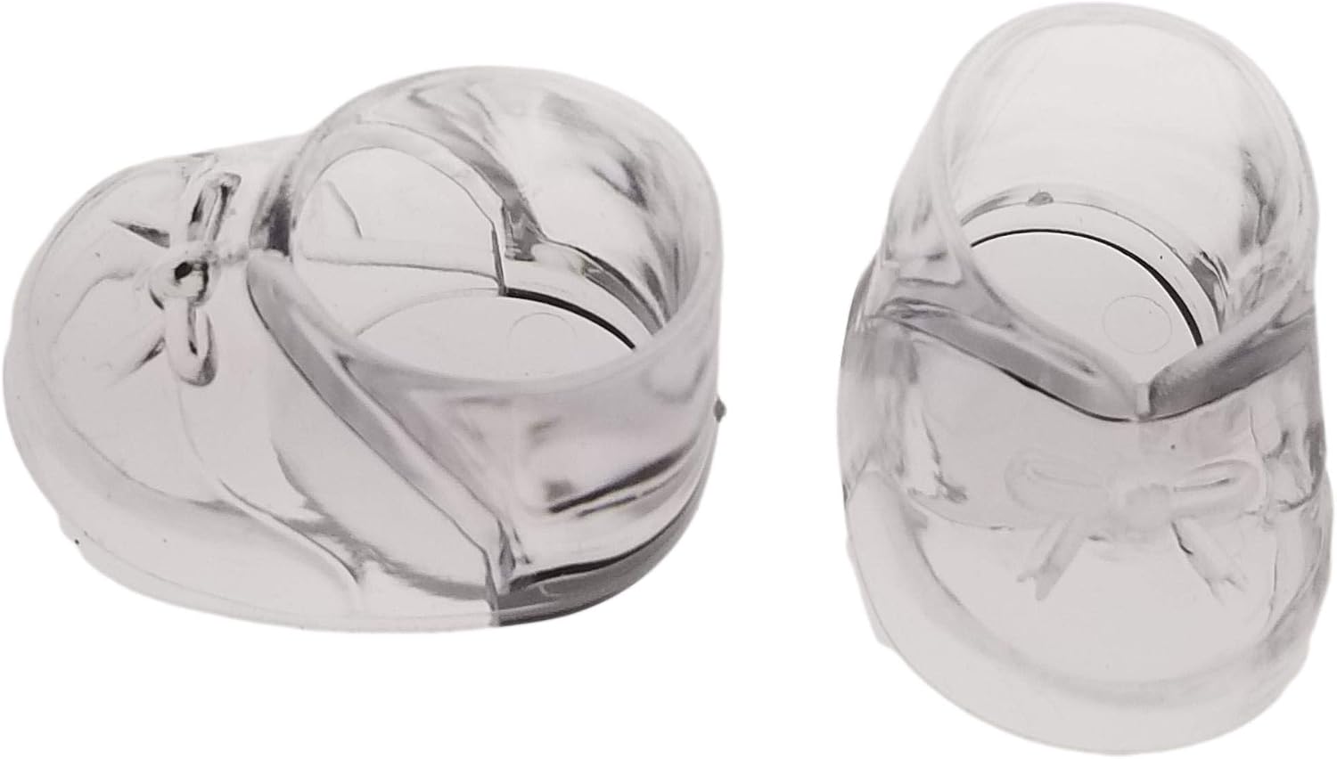 Party Favors Plus Clear Plastic Baby Bootie Candy Holders 1.875 Inch 12 Count