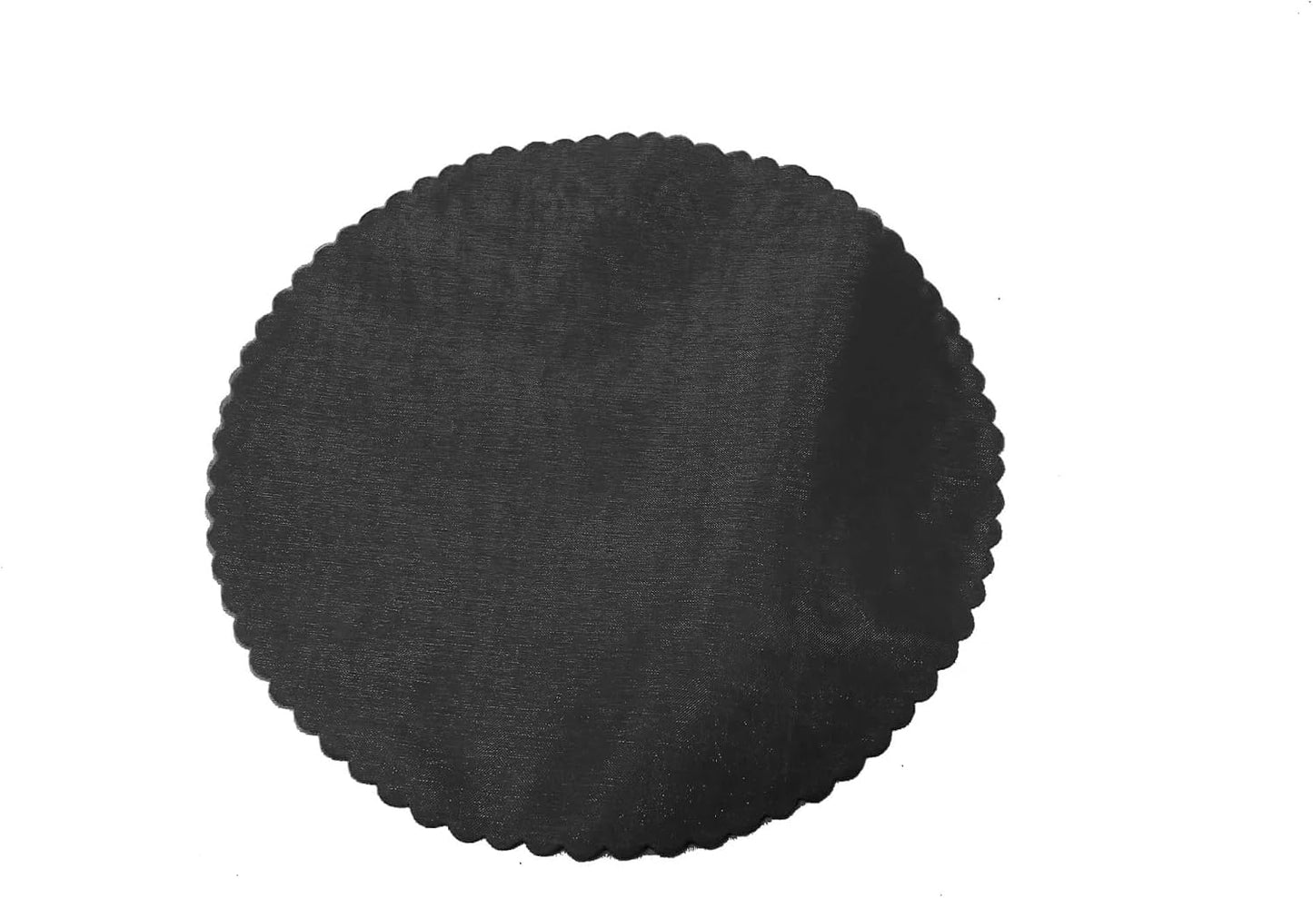 Party Favors Plus Black Organza Scalloped Circles 9in 25 Count