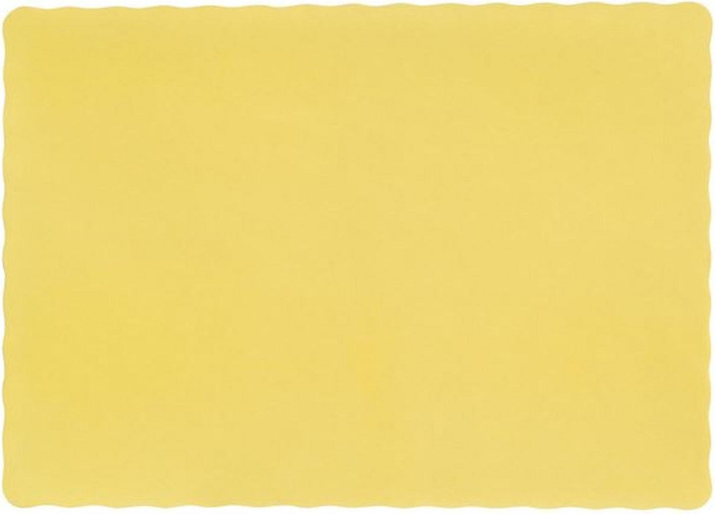 Party Favors Plus Yellow Paper Placemats Scalloped Edge 10x14 Inch 50 Count