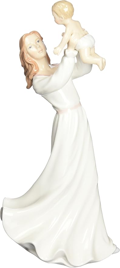 Cosmos Gifts Fine Porcelain Lady Holding Baby Ceramic Figurine 13-1/2" H