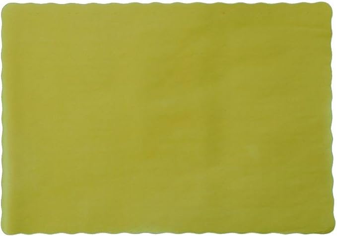 Party Favors Plus Gold Paper Placemats Scalloped Edge 10x14 50 Count