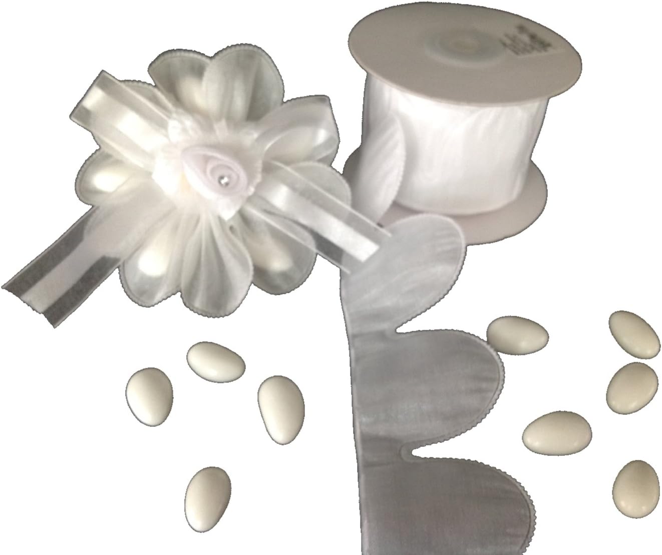 Party Favors Plus White Pull Bow Ribbon 10 Yards
