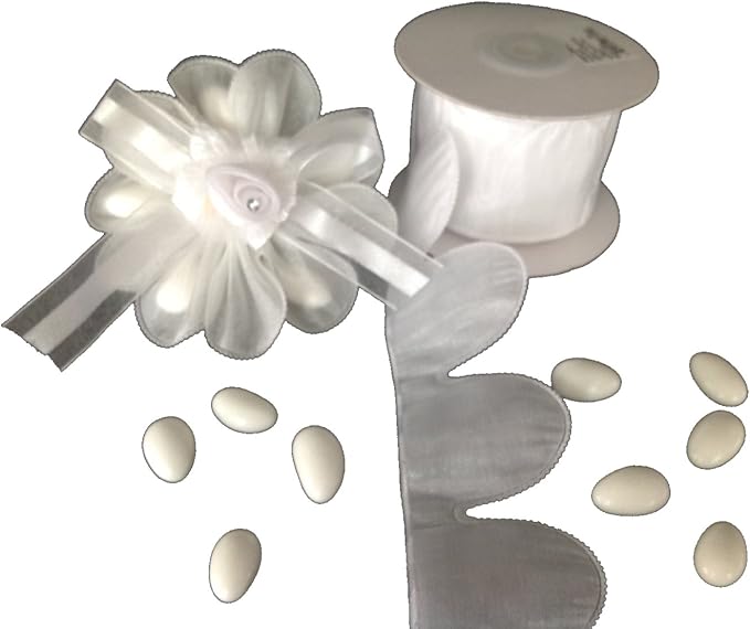 Party Favors Plus White Pull Bow Ribbon 10 Yards