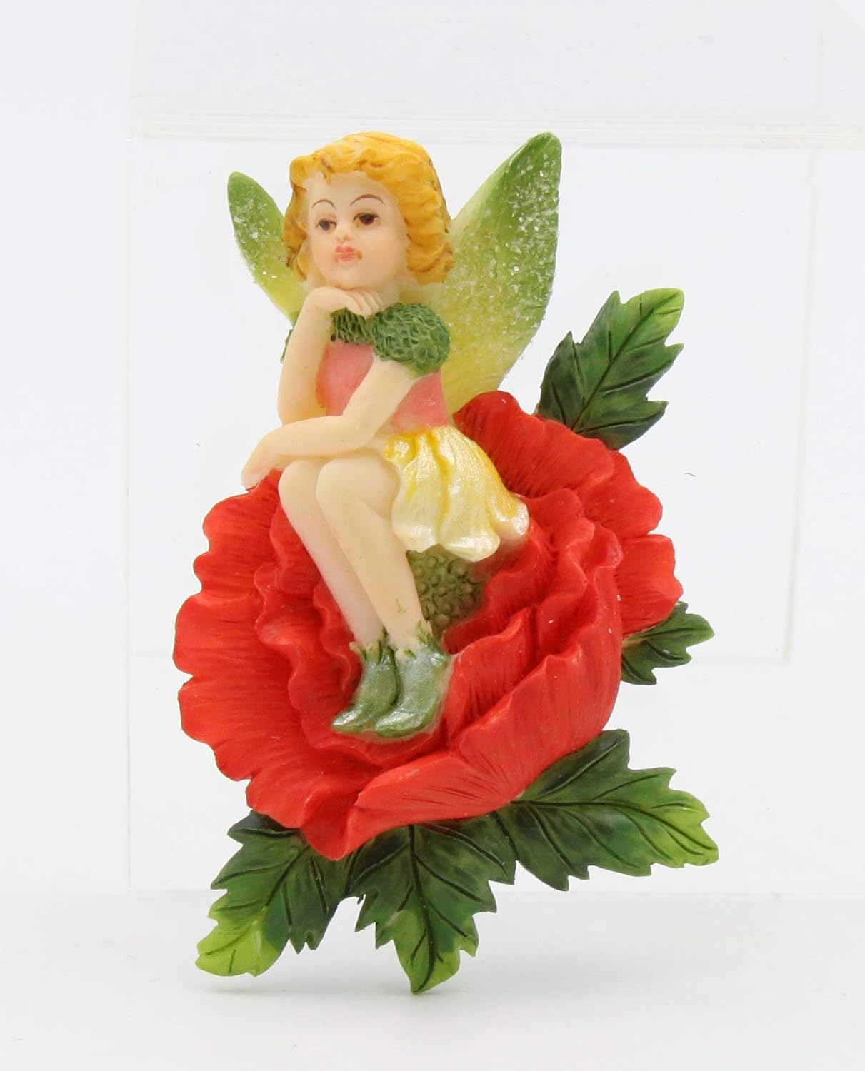 Cosmos Gifts Fine Polyresin Fairy Angel with Flowers Refrigerator Magnet Set of 6 3" 752593061097