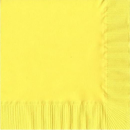 Party Favors Plus Luncheon Napkins Light Yellow 600 Count