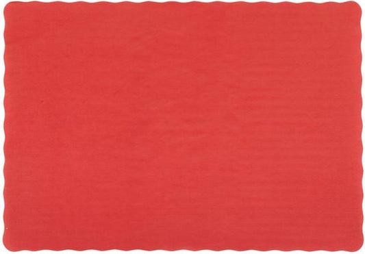 Party Favors Plus Red Paper Placemats Scalloped Edge 50 Count