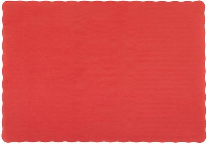 Party Favors Plus Red Paper Placemats Rectangular 10x14 Inch 25 Count