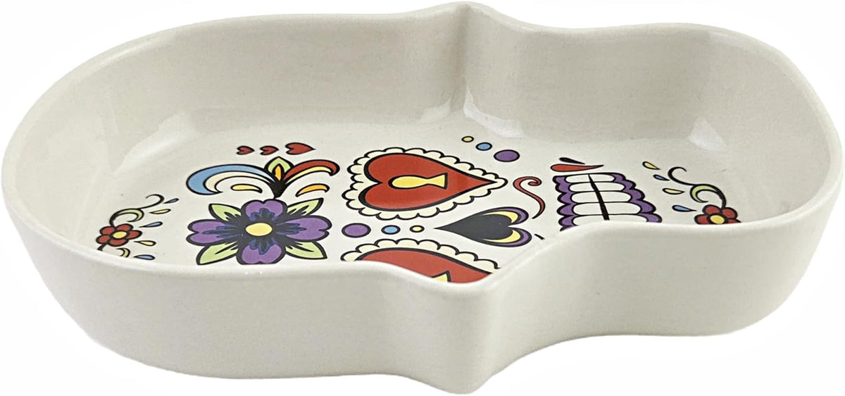 Party Favors Plus Heart Eyes Skull Ceramic Bowl 8 X 5 X 1.75 In