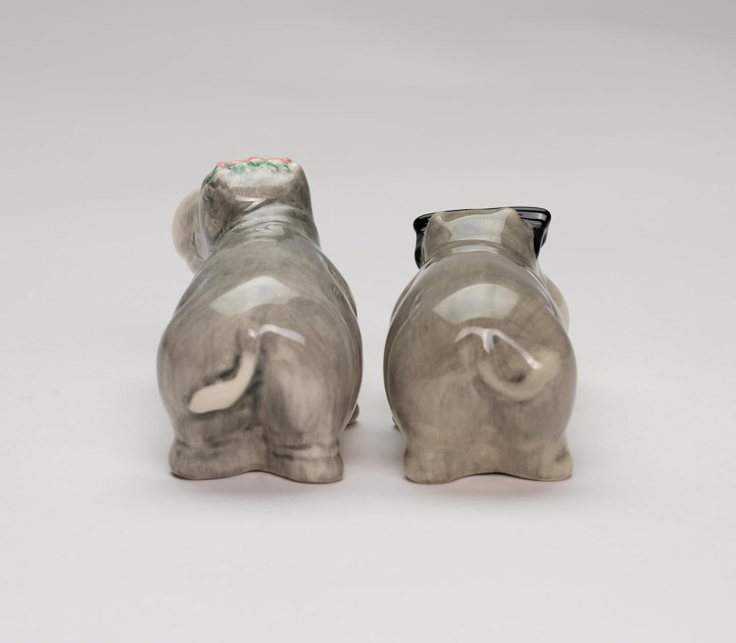 Cosmos Gifts Fine Ceramic Hippo Coupe Hippopotamus Salt and Pepper Shakers Set 3-1/2" H