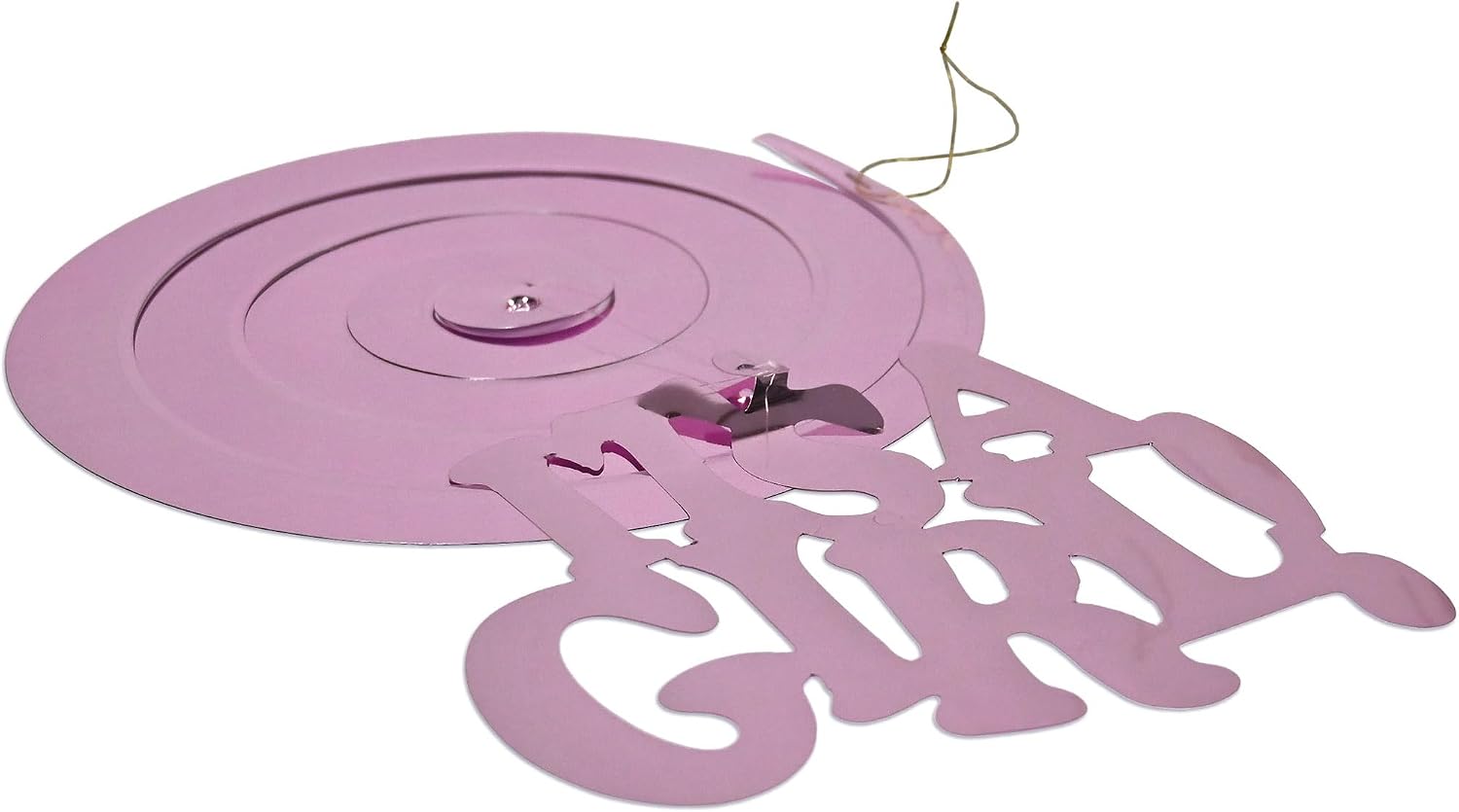 Beistle It's A Girl Whirls Pink Metallic Hanging Decorations 3 Ft 5 Pack