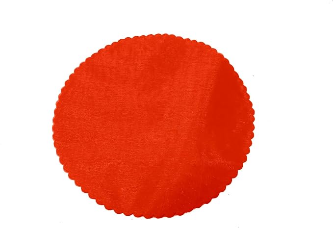 Party Favors Plus Red Organza Scalloped Circles 14 Inches 25 Count