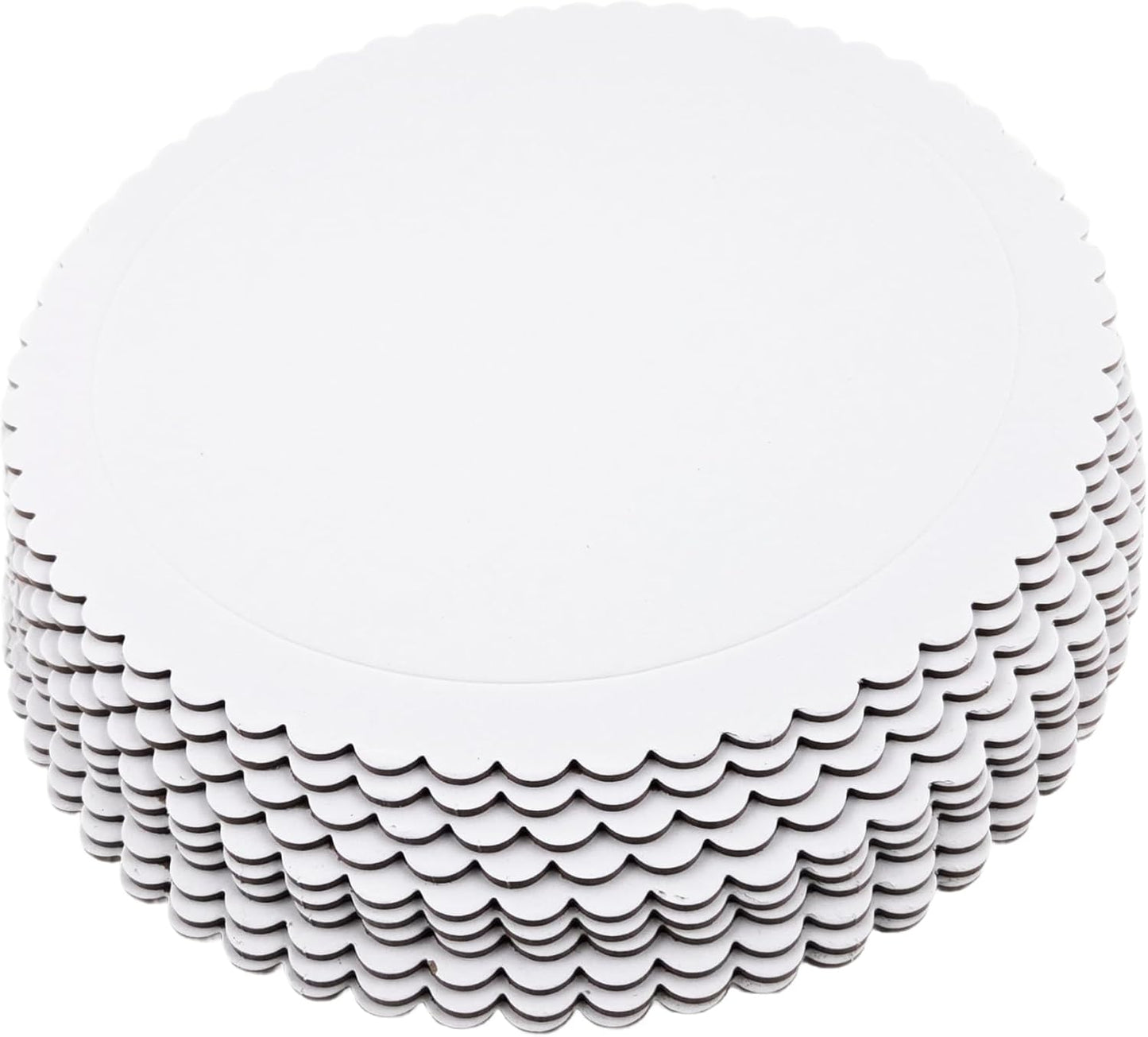 Party Favors Plus White Round Cake Boards Scalloped Edge Heavy Duty 12 Inch 5 Count