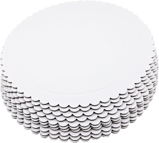 Party Favors Plus White Round Cake Boards Scalloped Edge Heavy Duty 12 Inch 5 Count