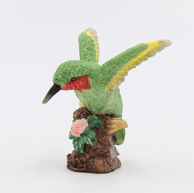 Cosmos Gifts Fine Elegant Hummingbird with Rose Lamp Topper Finial 2-5/8" H