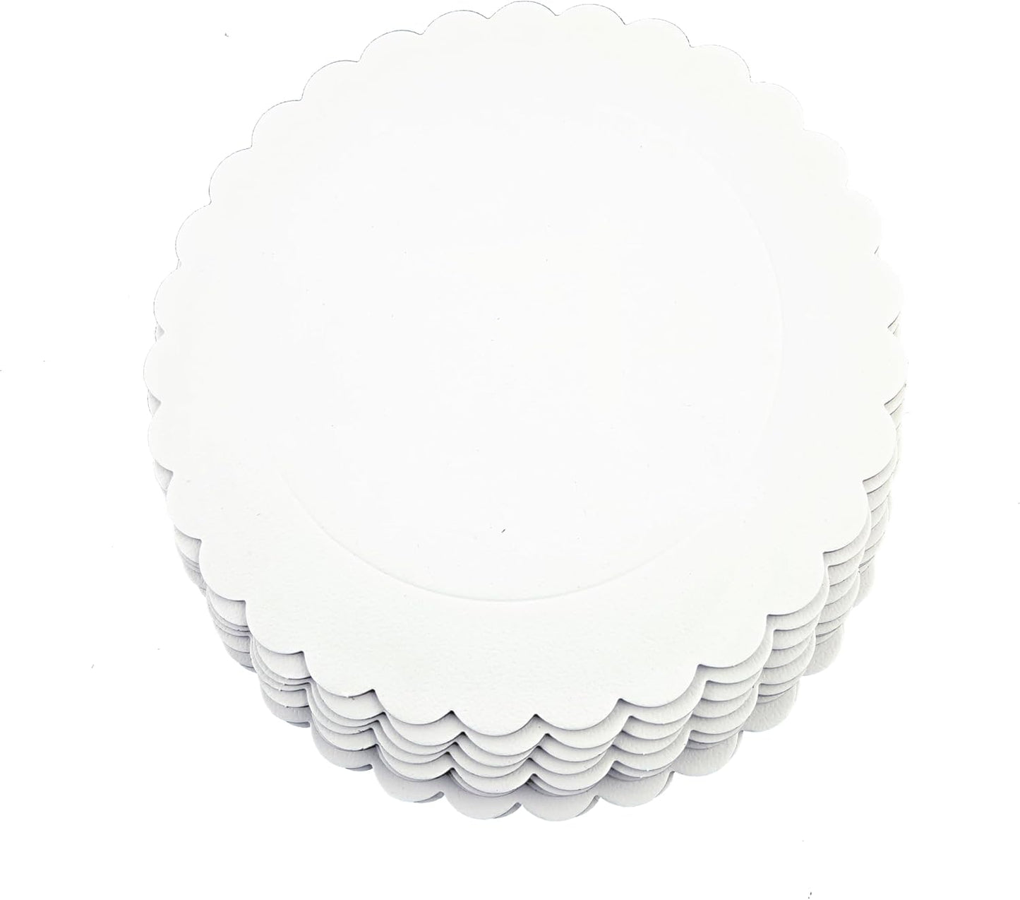 Party Favors Plus White Round Cake Boards Scalloped Edge Heavy Duty 8 Inch 5 Count