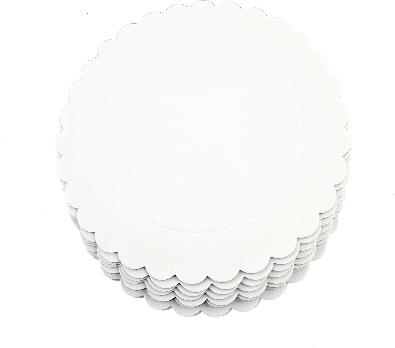 Party Favors Plus White Round Cake Boards Scalloped Edge Heavy Duty 8 Inch 5 Count