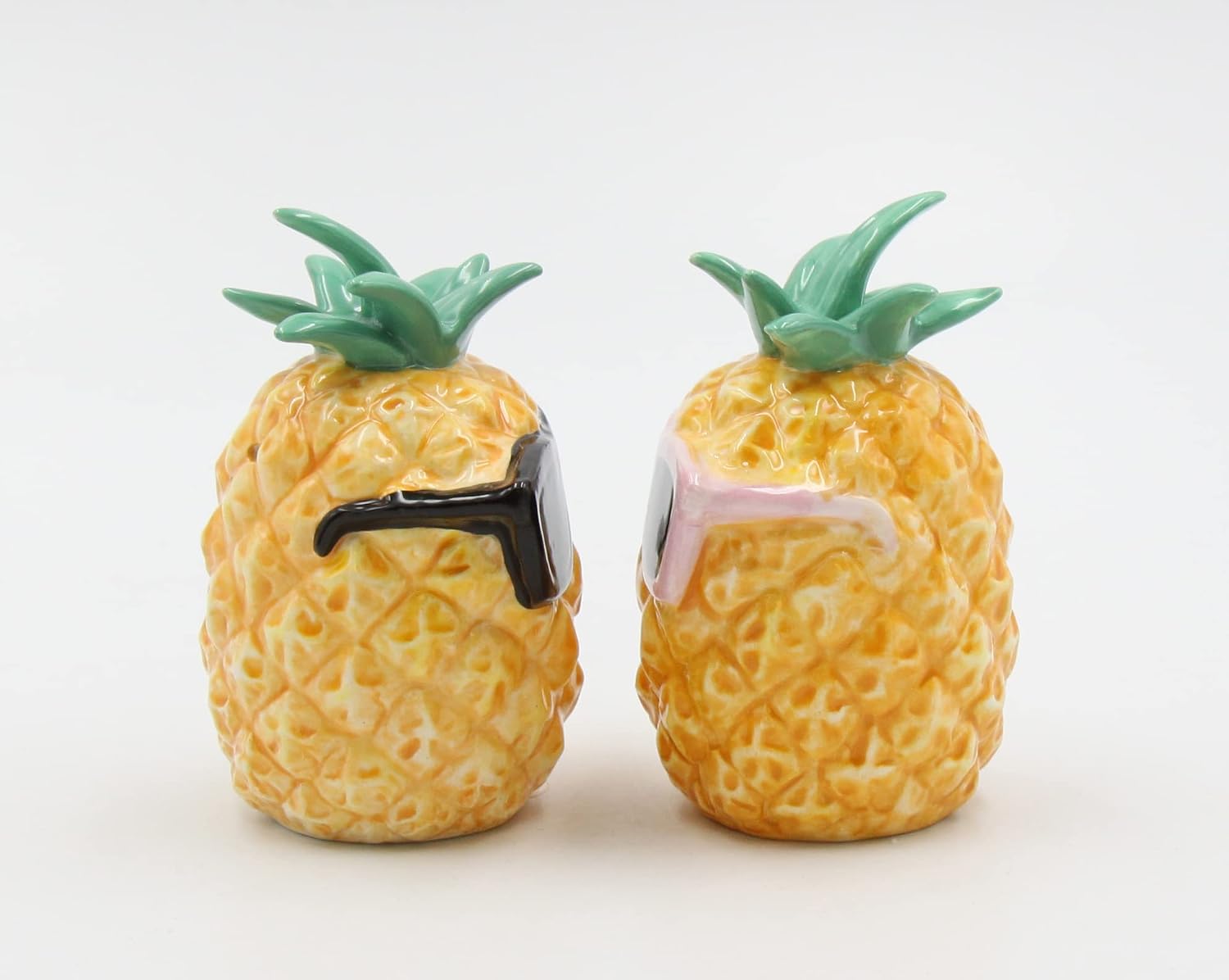Cosmos Gifts Ceramic Pineapple with Sunglasses Salt & Pepper Shakers Set 3-5/8" H