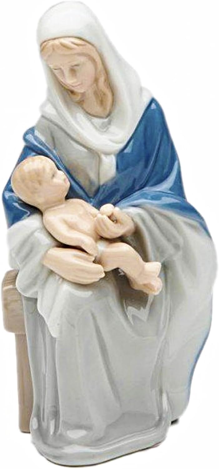 Party Favors Plus Madonna Holding Baby Ceramic Figurine 5.25 In