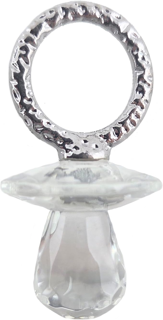 Party Favors Plus Crystal Pacifier Baby Shower Favor Plastic 2.25 Inch 12 Count