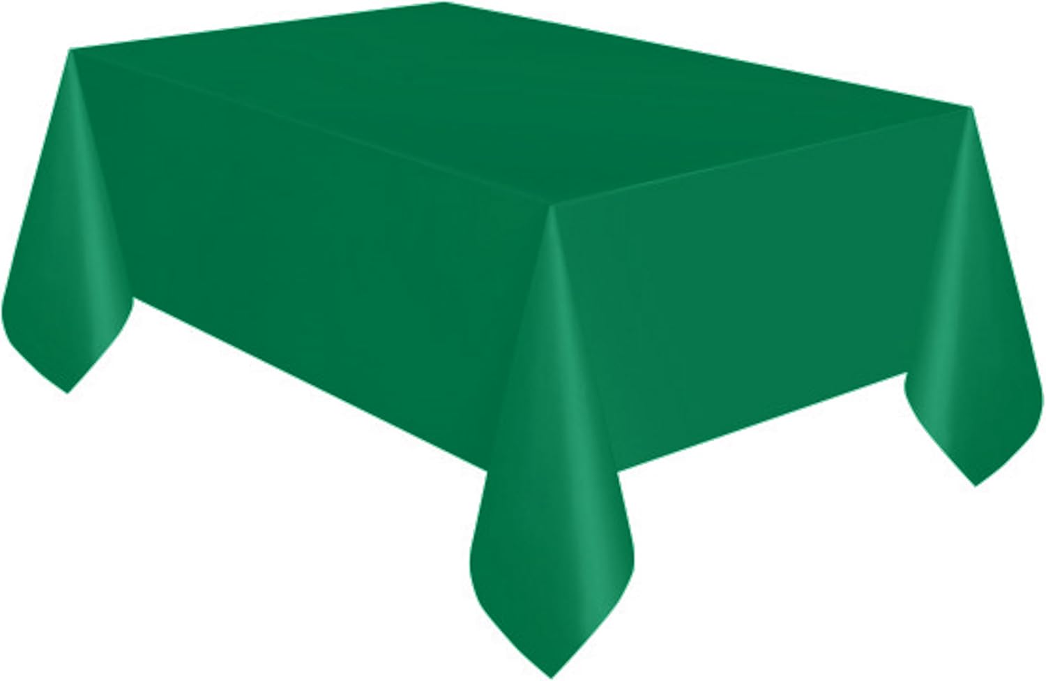 Party Favors Plus Green Plastic Rectangular Tablecloth With Matching Table Skirt 54x108 Inches 29 Inch Drop 2 Count