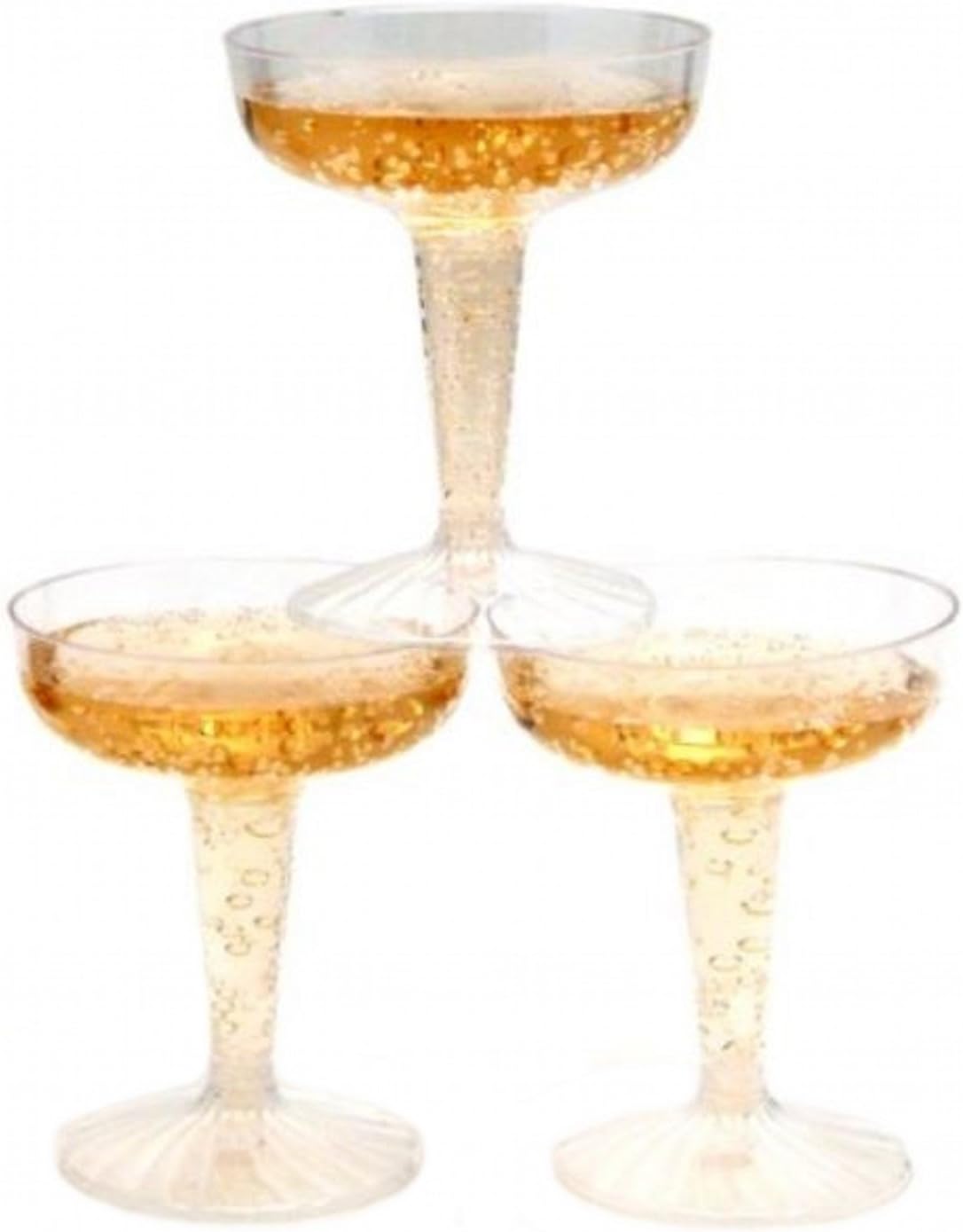 Party Favors Plus Clear Plastic Champagne Glasses 25 Count