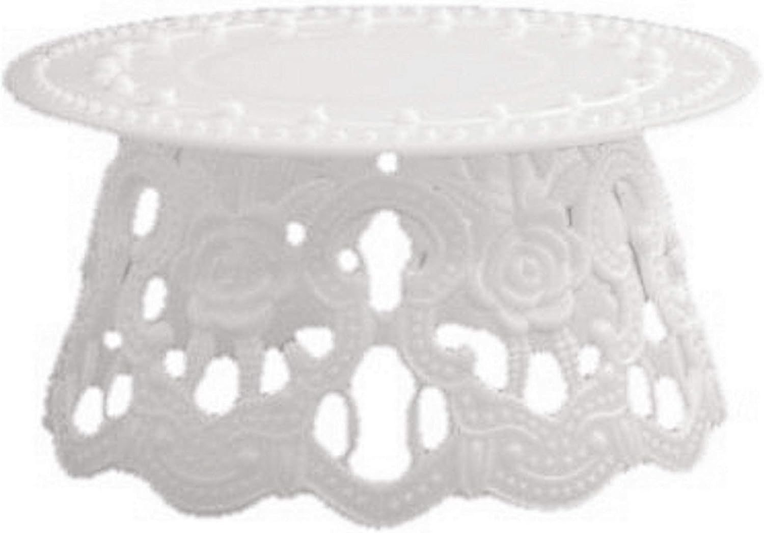 Party Favors Plus White Plastic Cake Top Base 4.5 Inch 3 Count