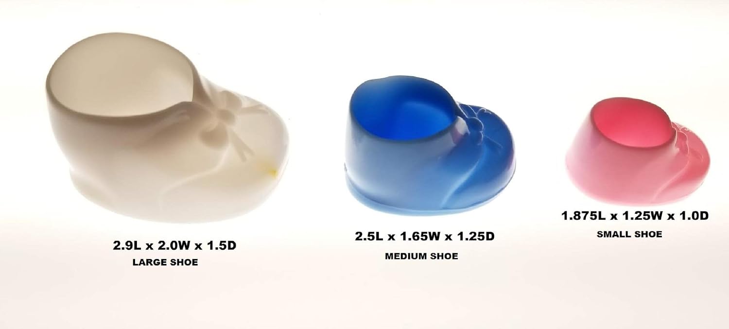 Party Favors Plus Blue Plastic Baby Booties Candy Holders 3 Inch 12 Count