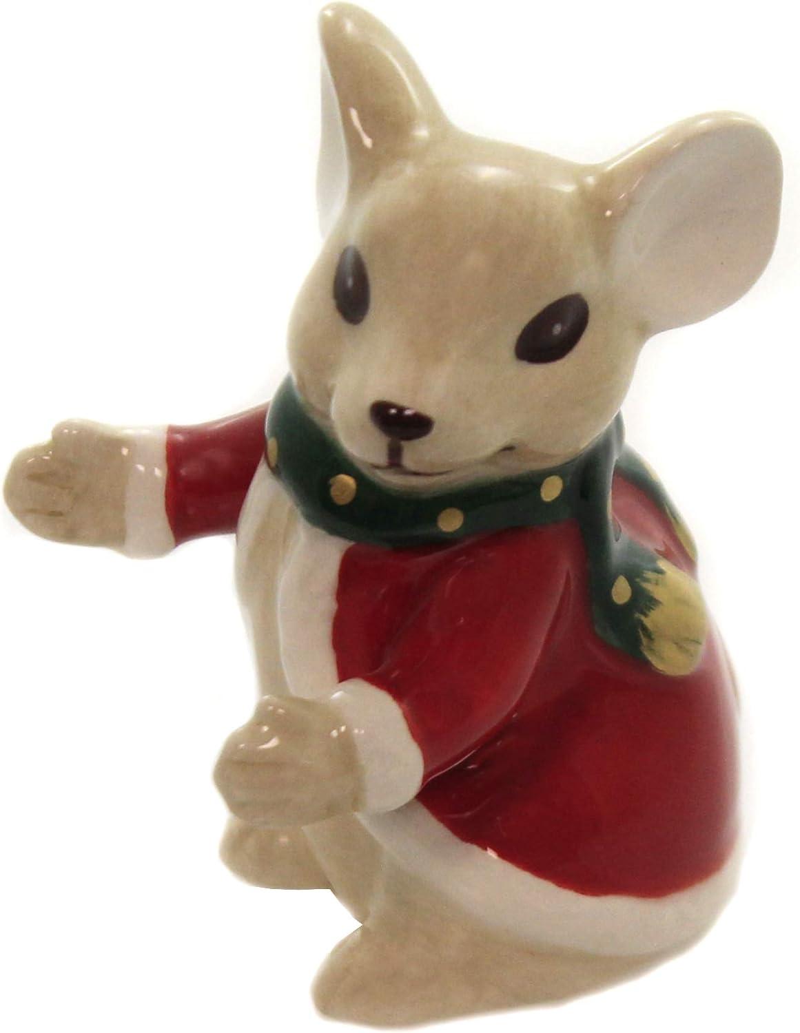 Cosmos Gifts Fine Ceramic Christmas Mouse Couple Hugging Salt & Pepper Shakers Set 3-3/8" H