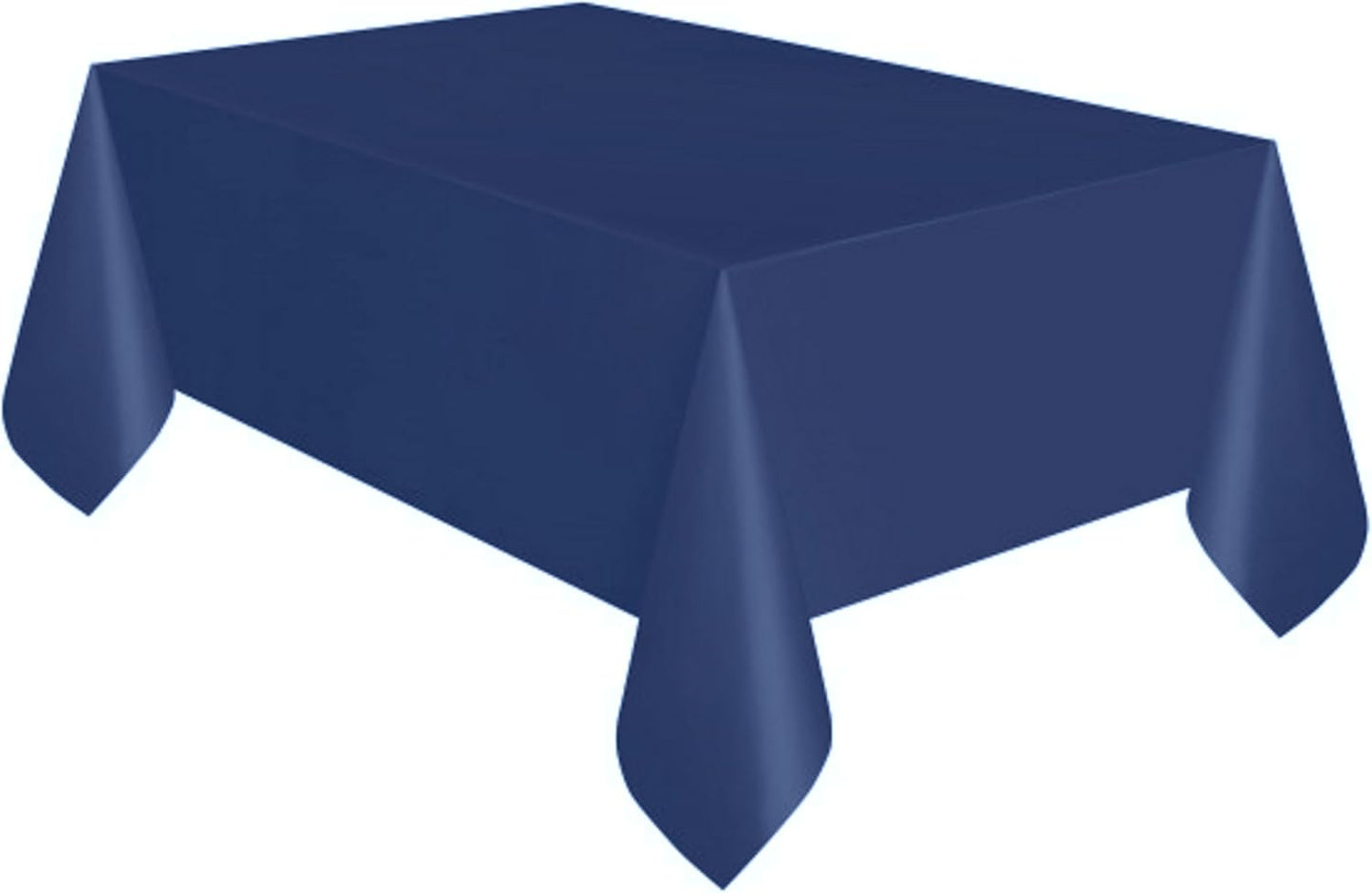 Party Favors Plus Navy Blue Plastic Rectangular Tablecloth With Matching Table Skirt 54x108 Inches 29 Inch Drop 2 Count