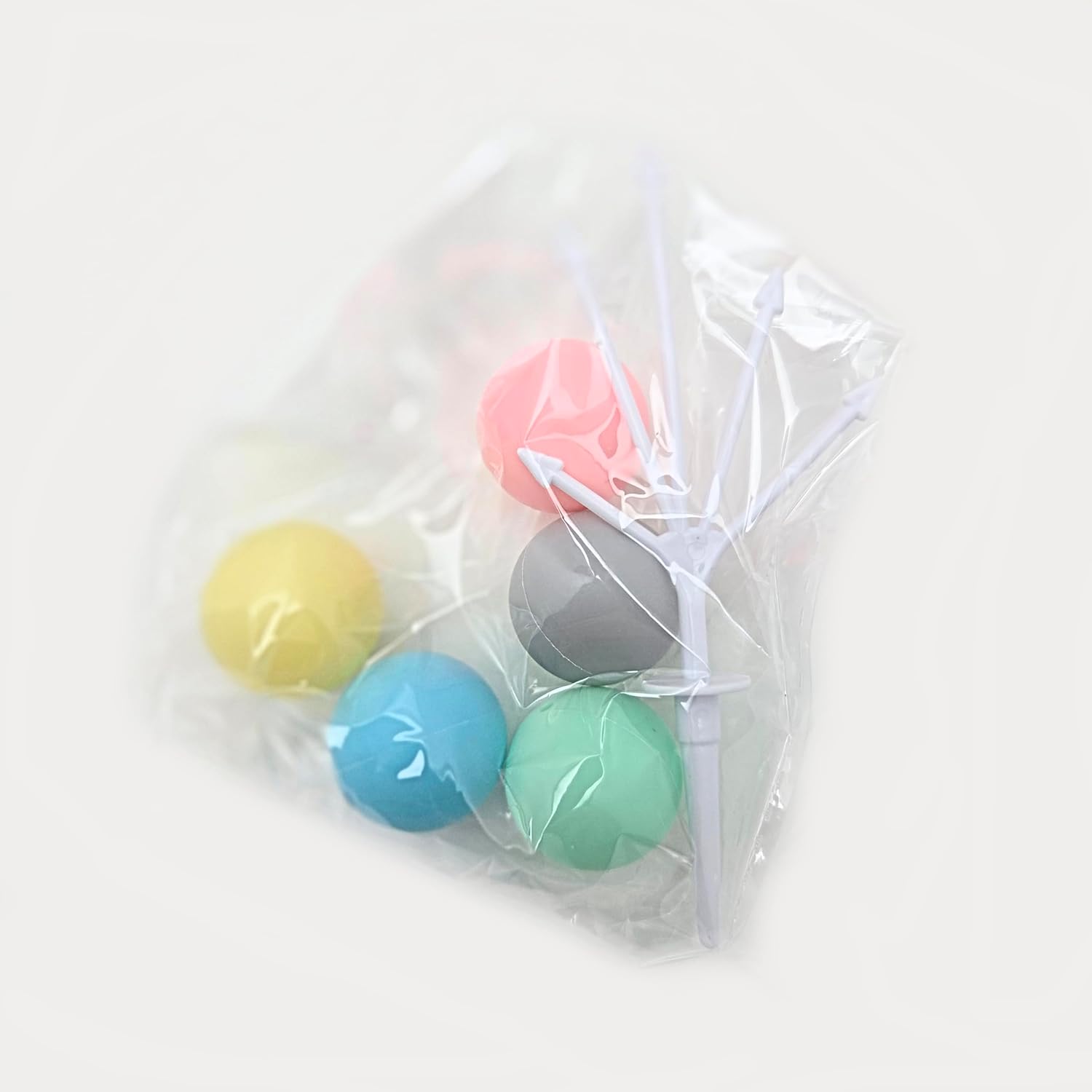 Party Favors Plus Mini Plastic Balloon Picks Multicolor 12 Count