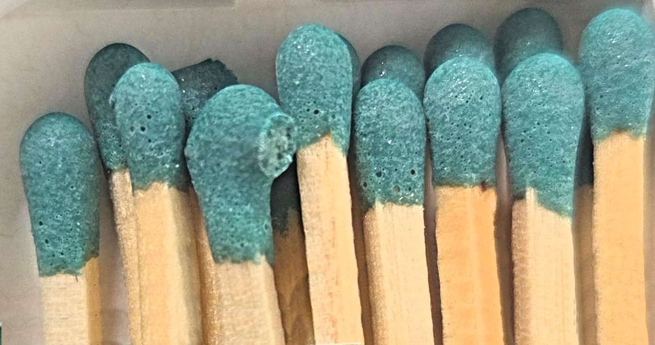 Party Favors Plus Plain Hunter Green Cover Wooden Matches Box 50 Count