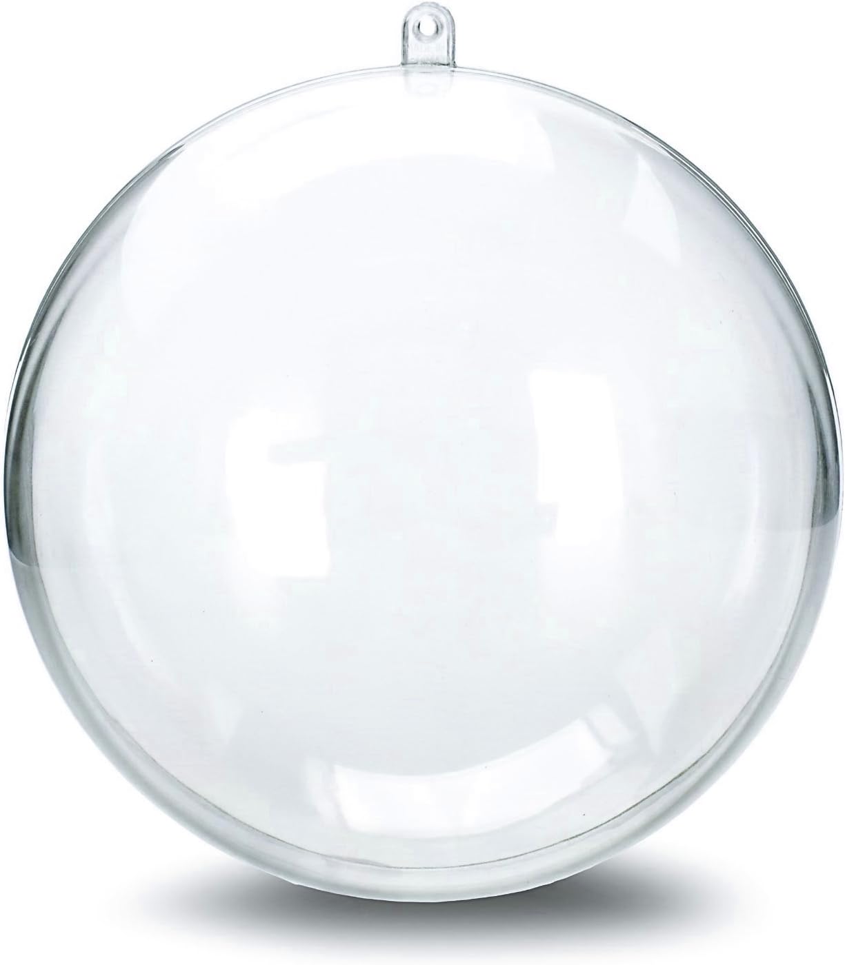 Party Favors Plus Clear Plastic Ball Fillable Ornament 4.5 Inch 120mm 12 Count