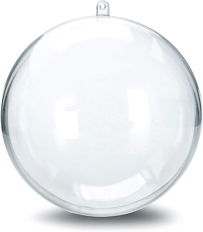 Party Favors Plus Clear Plastic Ball Fillable Ornament 6 Inches 1 Piece
