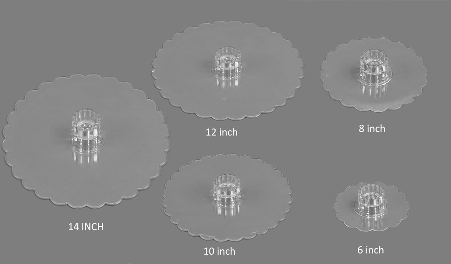 Party Favors Plus Clear Acrylic 4 Tier Cupcake Stand 14 12 10 8 Inch Scalloped Plates