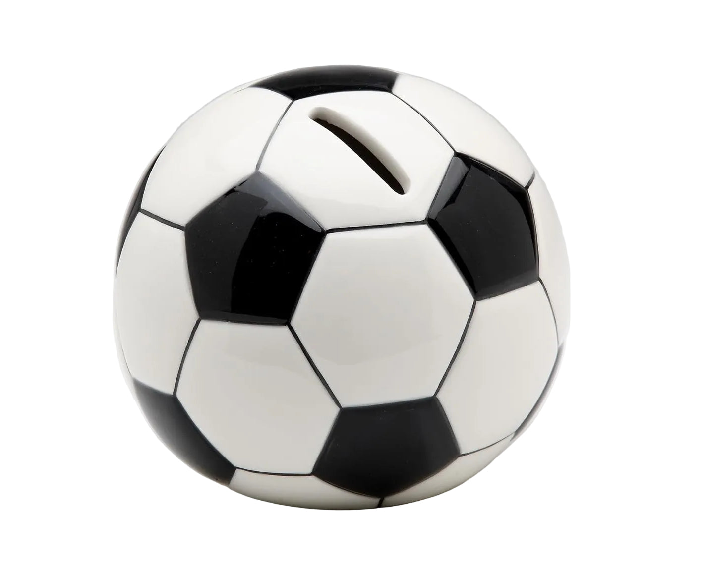 Cosmos 10509 Fine Porcelain Soccer Piggy Bank, 4-1/4-Inch