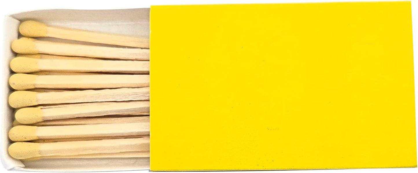 Party Favors Plus Wooden Matches Yellow Tips 50 Count