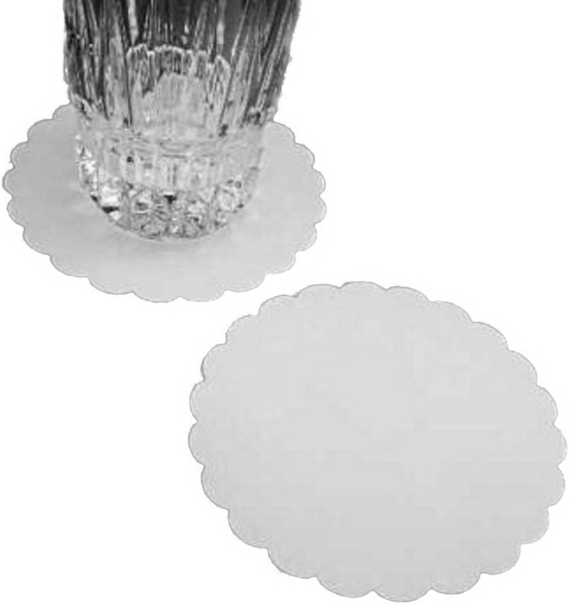 Party Favors Plus Plain White Hard Stock Paper Coasters 4 Inch 100 Count