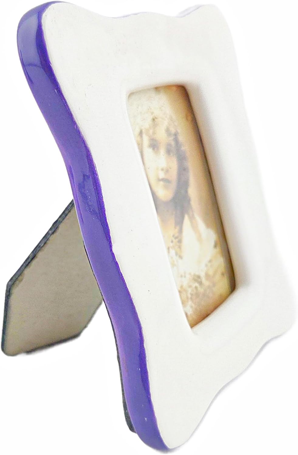 Party Favors Plus Ceramic Photo Frames Scalloped Edge 4x3.5 Inches Set of 3