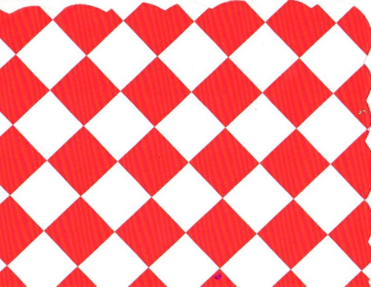 Party Favors Plus Red White Plastic Scalloped Placemats 48 Count