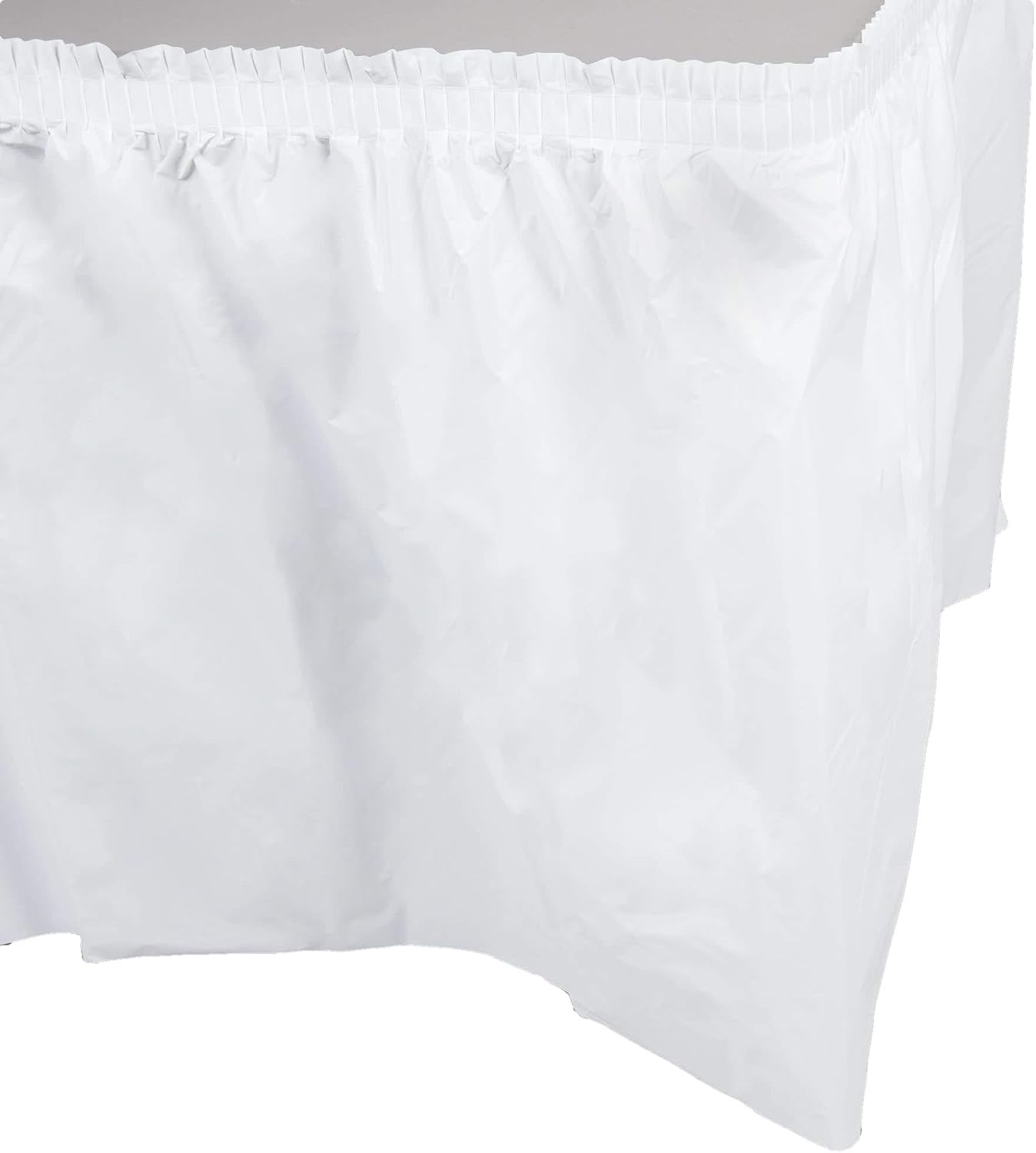 Party Favors Plus White Plastic Table Skirts 29 in x 13 Ft