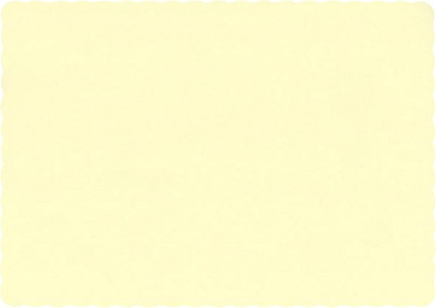 Party Favors Plus Ivory Paper Placemats Scalloped Edge 50 Count