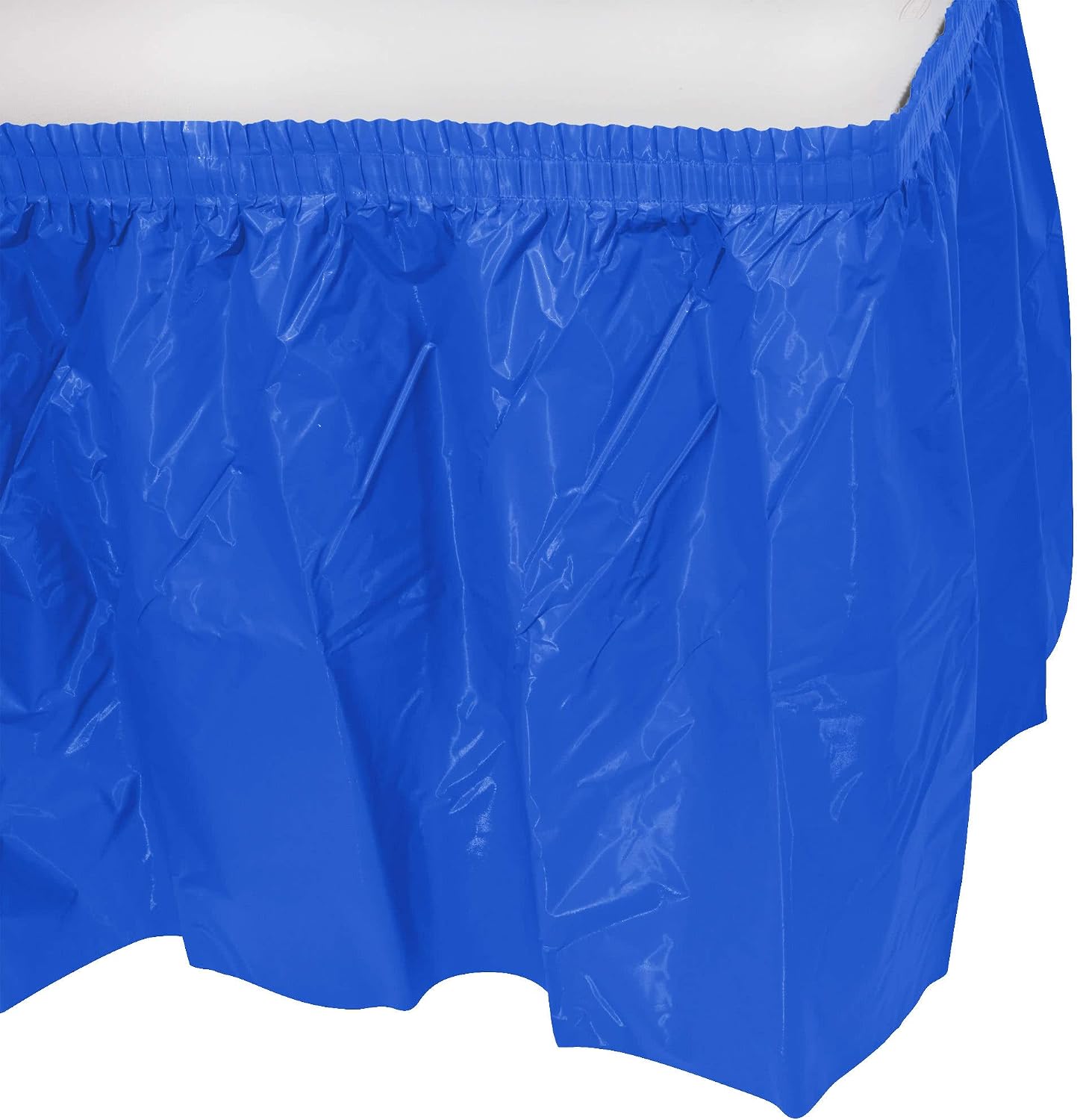 Party Favors Plus Royal Blue Plastic Rectangular Tablecloth With Matching Table Skirt 54x108 Inches 29 Inch Drop 2 Count