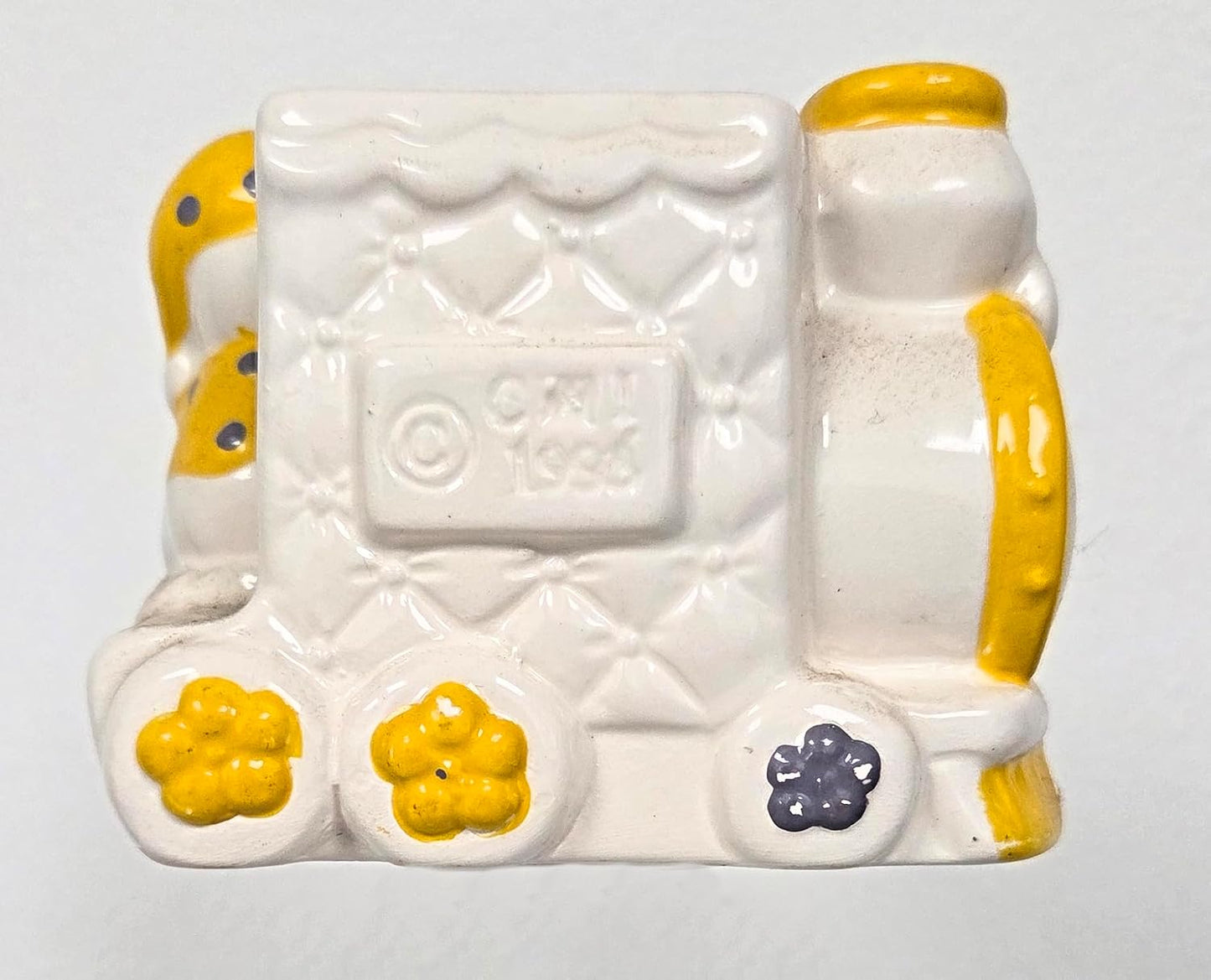 Party Favors Plus Ceramic Train Trinket Box Figurine with Bear 3 Piece Set