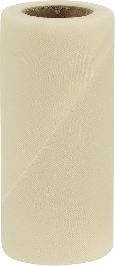 Party Favors Plus Ivory Tulle Fabric Roll 6in X 50yd