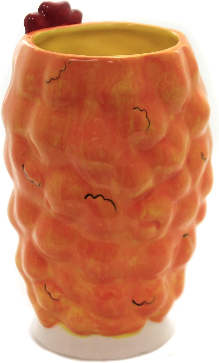 Appletree Design Lady Vase 6-Inch Tall High Maintenance Inscription Orange Ceramic 62642