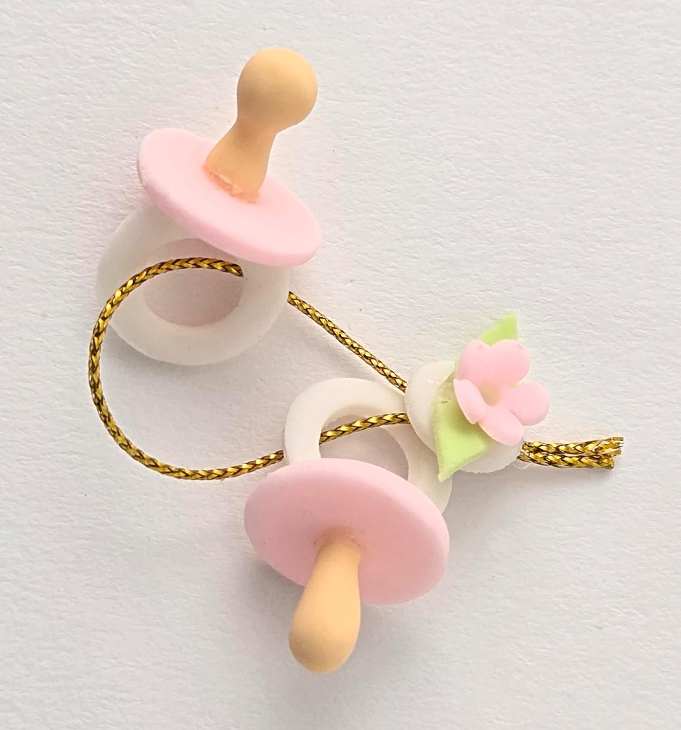 Party Favors Plus Cold Porcelain Pacifier Capias Figurines Pink 12 Count