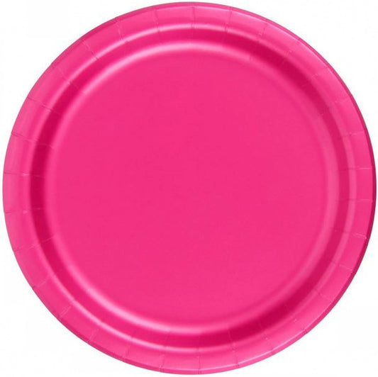 Party Favors Plus Hot Pink Dessert Plates 72 Count 7"